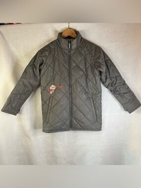 Burton Boys Jacket Grey Sz XL (14/16) Lightweight Full Zip Ski Snow Coat
